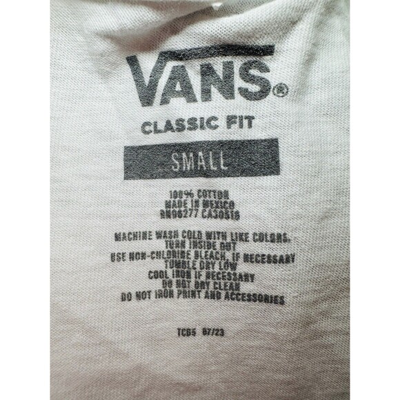Men's Vans Camo Check Box Short Sleeve Graphic White Tee‎ Shirt SIZE SMALL - Picture 4 of 6